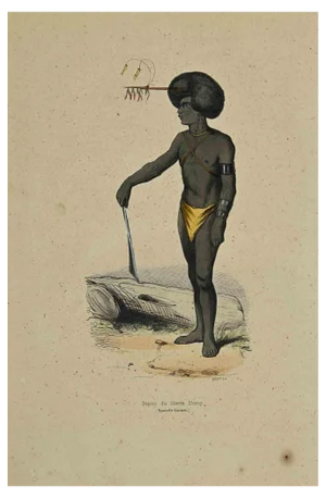 Auguste Wahlen, Papou du Havre Dorey, Lithograph, 1844