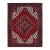 1960 8'4"x10'7" Penn Red Hand Knotted Clean With Centre Flower Element Oriental Rug For Sale