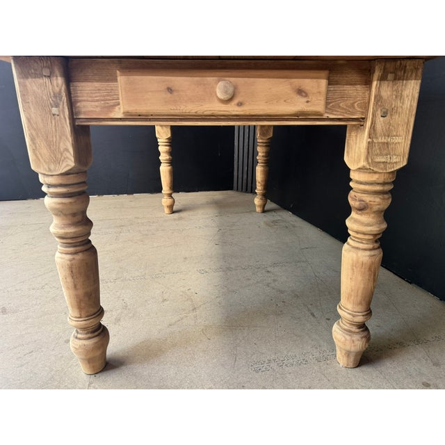 Pine Farmhouse Dining Table, 1940 For Sale - Image 10 of 12