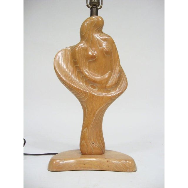 Brown 1900s Mid-Century Modern Heifetz Sculptural Table Lamp For Sale - Image 8 of 9