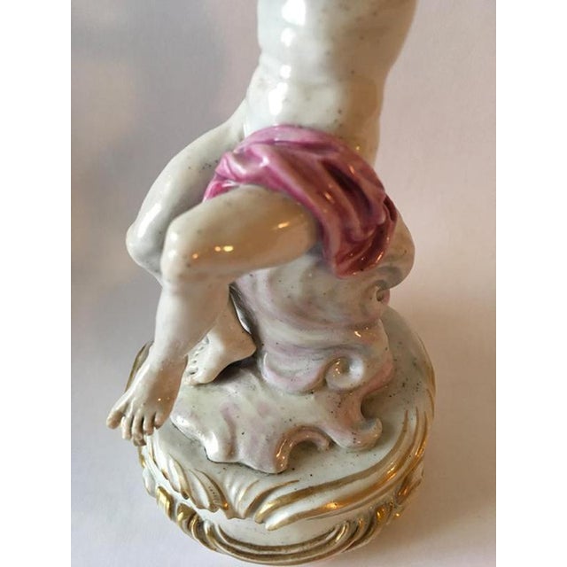 Porcelain Youth Figurine attributed to Meissen, Europe, 1750s For Sale - Image 6 of 14