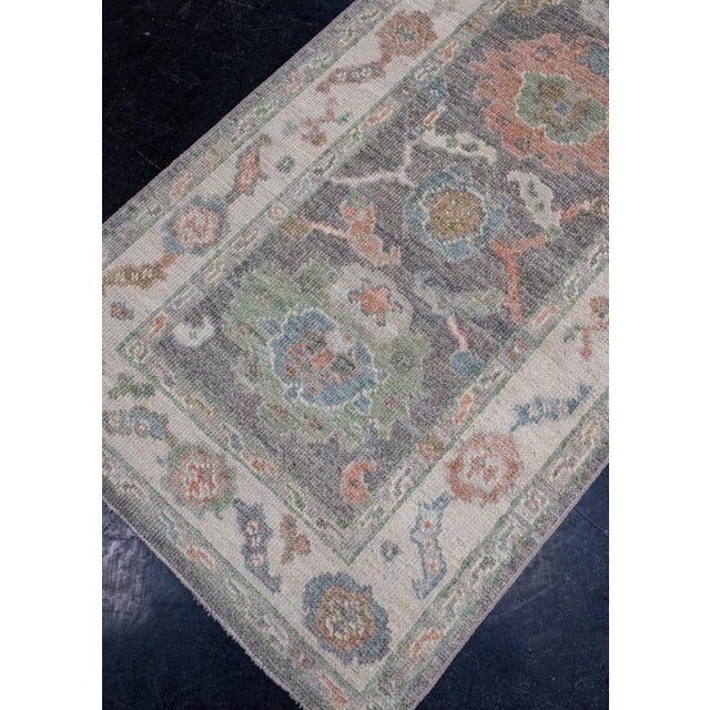 Turkish Turkish Oushak Runner Rug 2'8" x 14'3" For Sale - Image 3 of 8