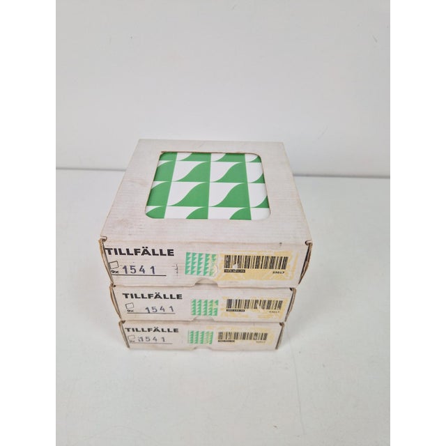 Vintage ikea ceramic tiles tillfalle ceramic tiles 9pc x 3 packs green white design made in portugal 2015 boxet 3 sets of...
