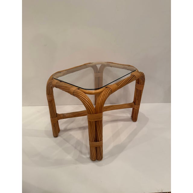 Twisted Rattan End Tables -a Pair For Sale - Image 4 of 11