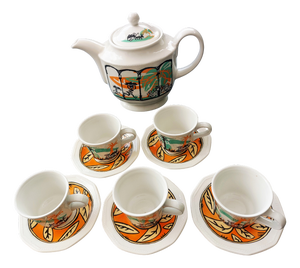 Vintage Coffee Set by Javier Mariscal, England, 1990s, Set of 11