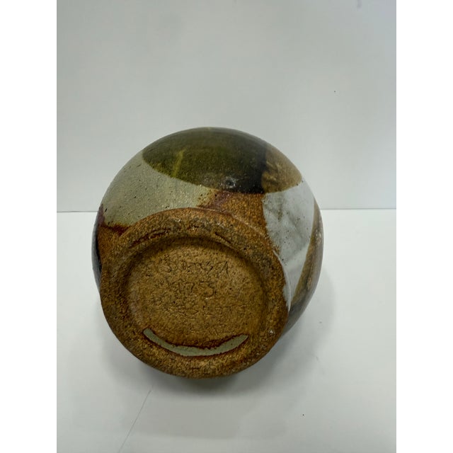 Green 1970's Vintage Organic Studio Art Pottery Bud Vase – Signed Bre Scott, Arizona For Sale - Image 8 of 8