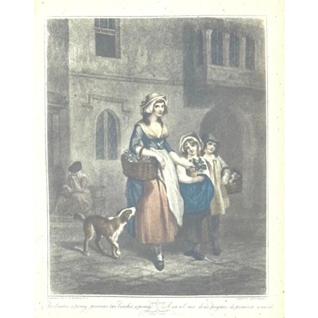 Up for sale is this charming vintage print from Francis Wheatley's original paintings immortalizing the vendors of London...