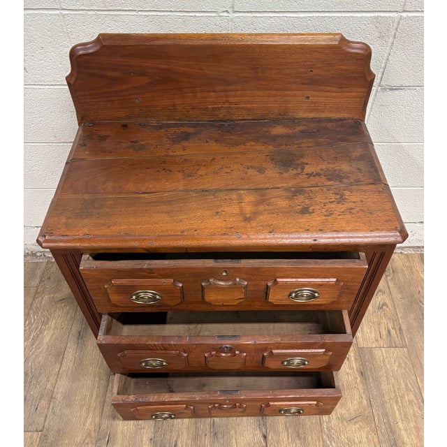 Antique 19th Century Victorian Carved Washstand Chest Commode For Sale - Image 10 of 12