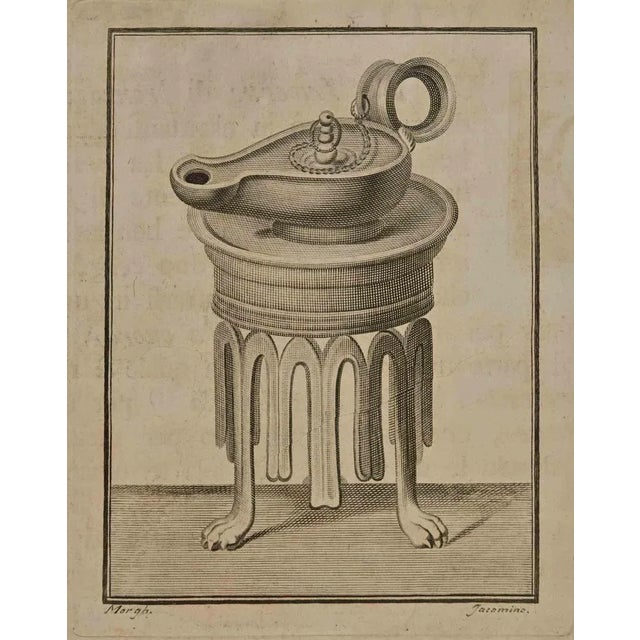 Still Life from the series "Antiquities of Herculaneum", is an etching on paper realized by Giovanni Morghen the 18th...