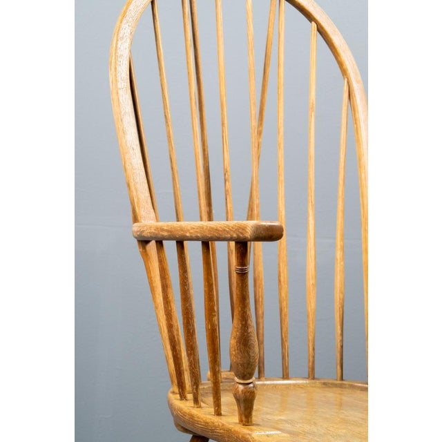 Windsor High Back Armchair in Oak, 1920 For Sale - Image 15 of 18