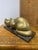 1960s Vintage 1960s Brass Crouching Cat on Black Marble Base For Sale - Image 5 of 6