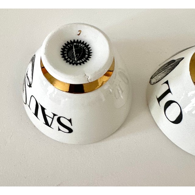 1960s Pair of Gilt Porcelain Appetizer Bowls For Sale - Image 9 of 10