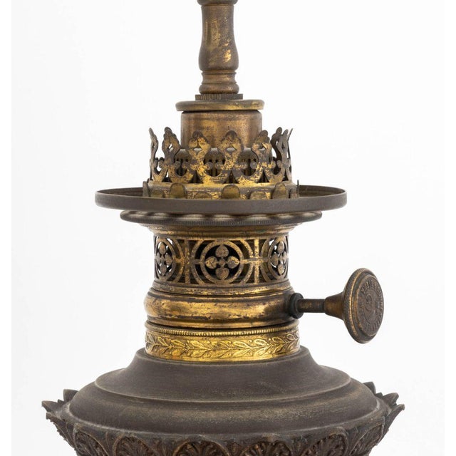 Gray Neoclassical Two Handle Urn Forn Table Lamps, Pair For Sale - Image 8 of 11