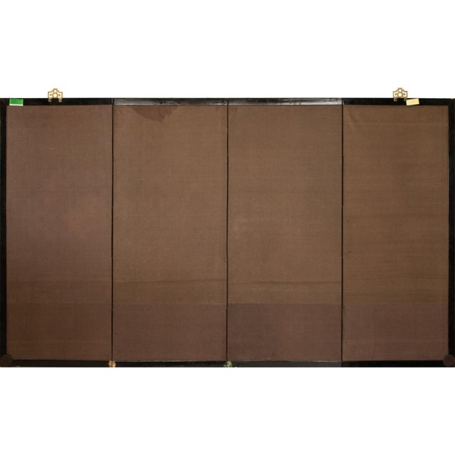 C. 1980s Maitland Smith, Painted Folding Screen "Magnolia and Sparrows" For Sale - Image 17 of 18