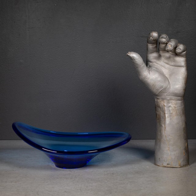 ABOUT Sapphire blue glass bowl in the style of renowned Danish glassblower Per Lütken for the Holmegaard glass factory....