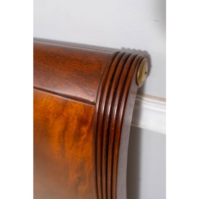 Baker Flame Mahogany Sleigh King Size Headboard For Sale - Image 9 of 12