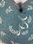 Custom pair of 22" pillows covered in Carolina Irving "Mimosa" in color delft. These pillows are self welted, have tapered...