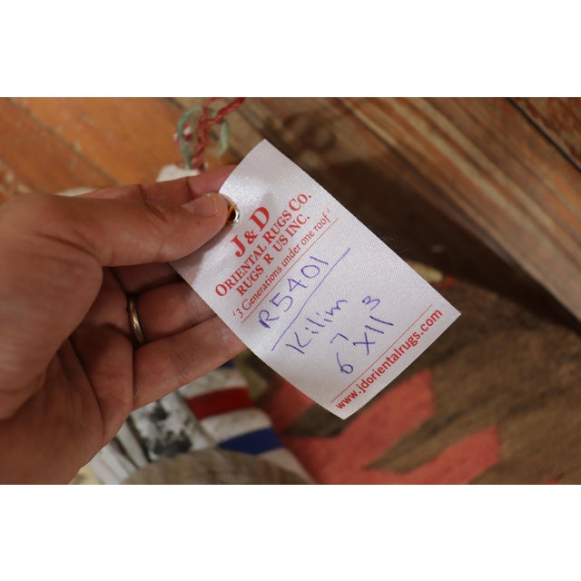 Mid 20th Century Mid 20th Century Primitive Tribal Rustic Turkish Kilim For Sale - Image 5 of 6