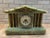Antique French Neoclassical Green Onyx Garniture Clock Set Antique French three-piece garniture set featuring a...