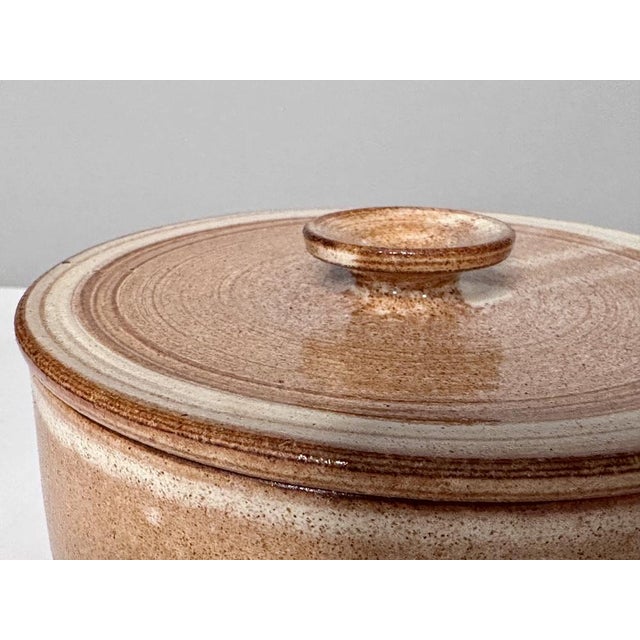 Modern Modernist Studio Ceramic Art Pot with Lid by Helma Klett, Germany, 1960s For Sale - Image 3 of 12