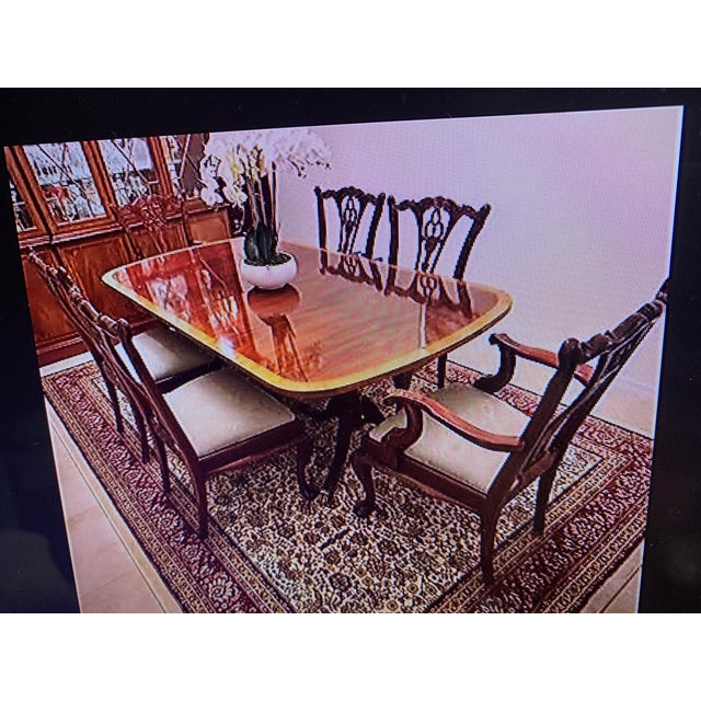 1990s Chippendale Mahogany Hickory Dining Chairs - Set of 8 For Sale - Image 12 of 12