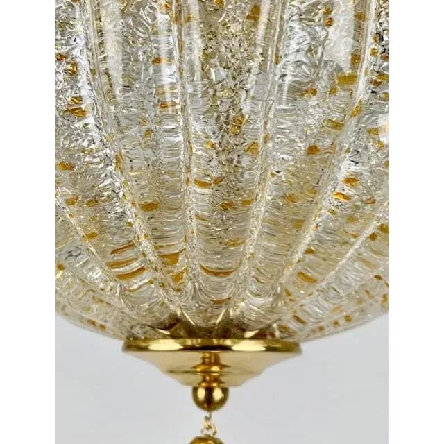 Vintage Venetian Glass 3 Tiered Pendant Light With 5 Lights For Sale In West Palm - Image 6 of 11