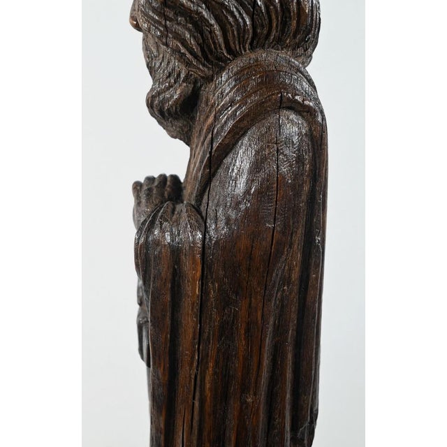 Statue of St Paul in Oak, Mid-1800s For Sale - Image 16 of 18