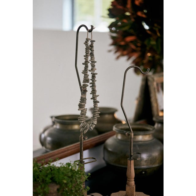 French Late 20th Century Pair of Vintage Brass Stands on Wood Bases For Sale - Image 3 of 11