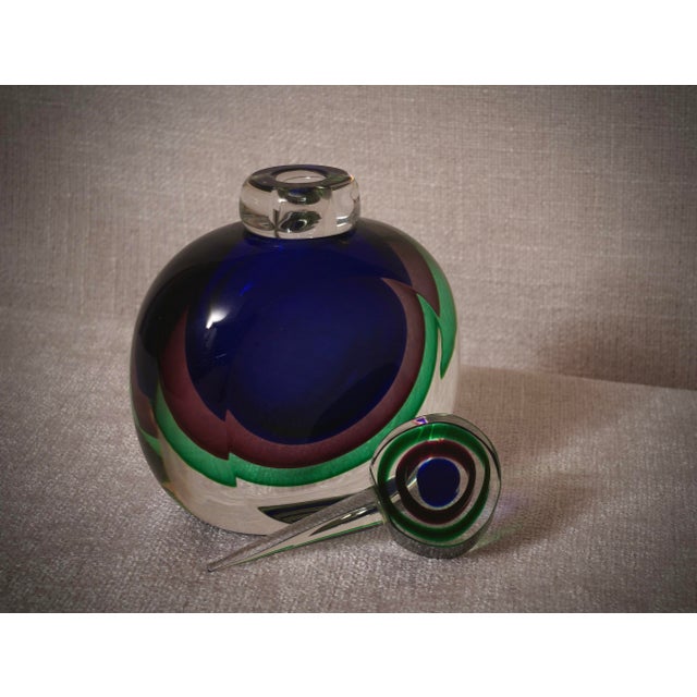 Mid-Century Modern Mid-Century Modern Murano Glass Perfume Bottle, Italy, 1990s For Sale - Image 3 of 9
