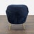 2010s West Elm Phoebe Ink Blue Lounge Chair With Gold Metal Legs For Sale - Image 5 of 7