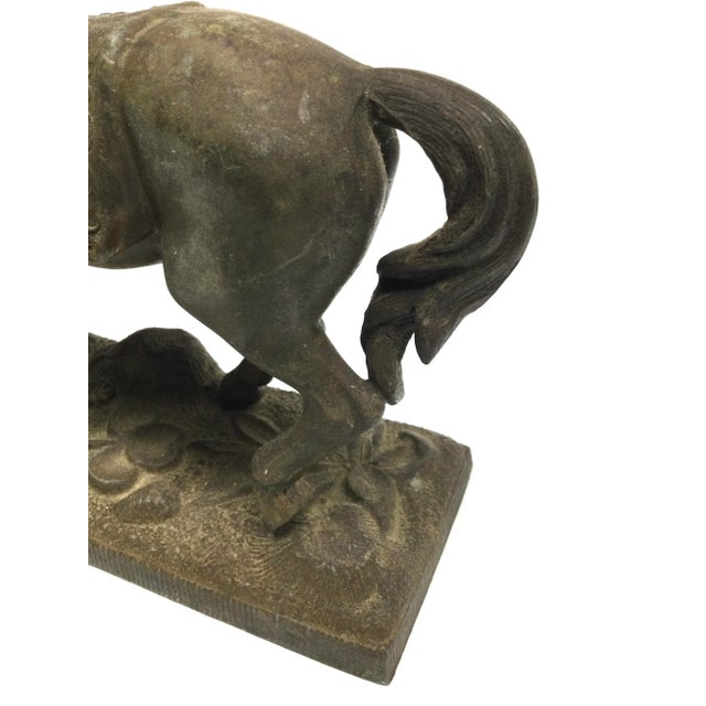 Antique Bronze Style Horse Sculpture For Sale - Image 4 of 13