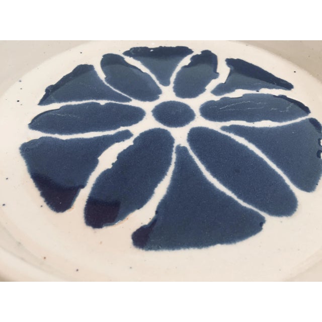 Modern Hand Thrown Glazed Signed Artisanal Ceramic Pottery Bowl For Sale - Image 3 of 12