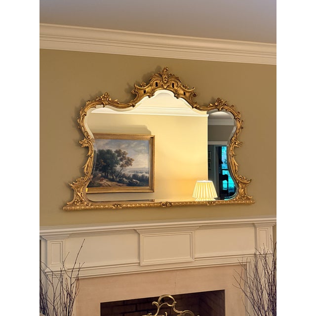 Gold Grand Gilt Mantle Mirror For Sale - Image 8 of 8