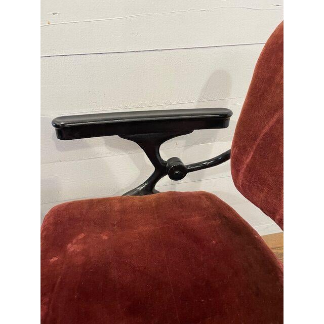 Metal Mid-Century Red Barber Chairs, Set of 2 For Sale - Image 7 of 11