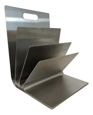 Stainless Steel Magazine Rack by Xavier Feal for Inux Industrie, 1970s