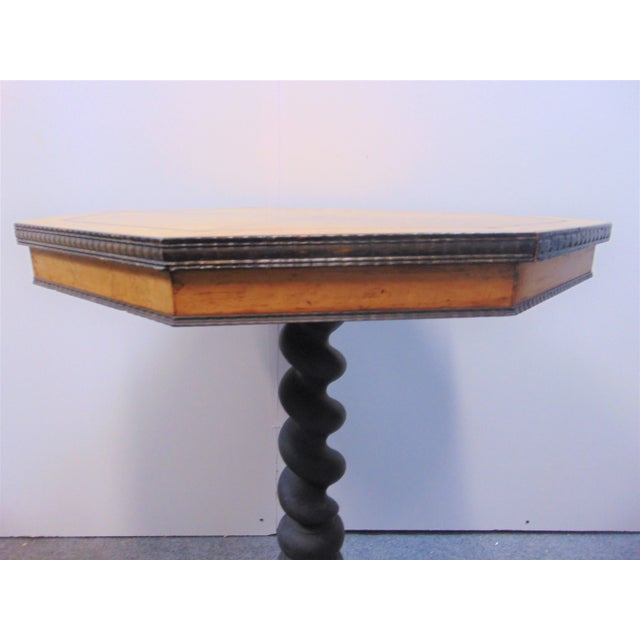 Mid 19th Century 19th C Beidermier Birdseye Maple Ebonized Table For Sale - Image 5 of 7