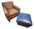 Custom A. Rudin Model 564 Lounge Chair & Matching Ottoman Set For Sale