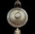 Brass Hand Forged Calligraphy Brass Helmet Shield Display Set For Sale - Image 8 of 12
