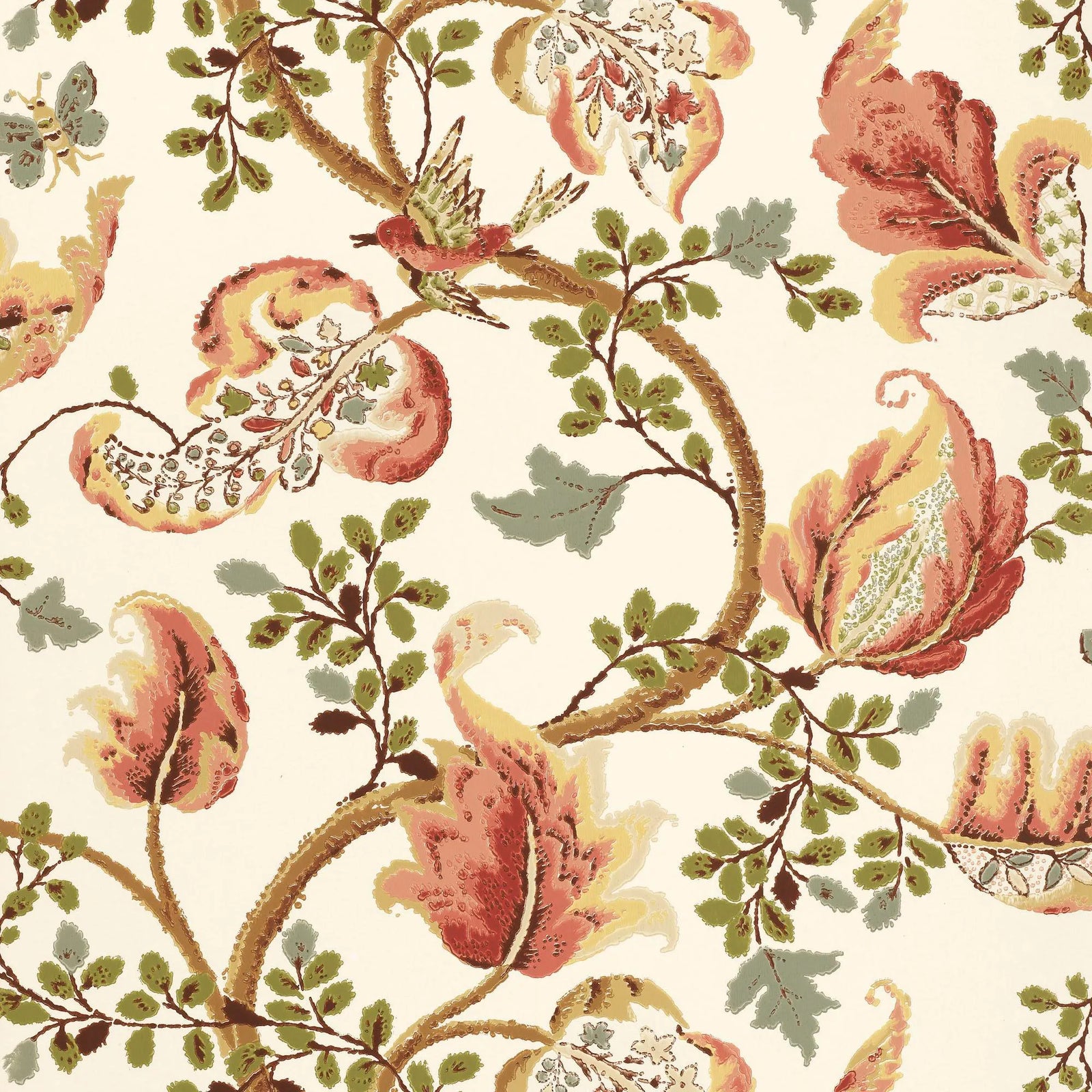 Schumacher Fox Hollow Wallpaper in Ivory Chairish