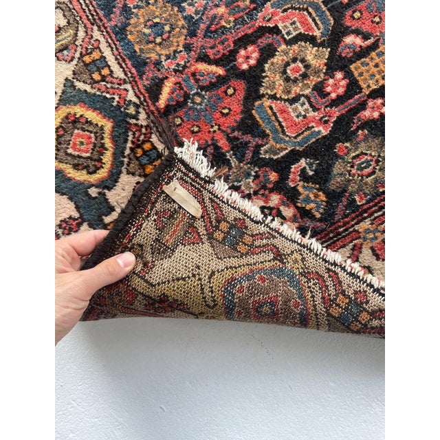 Mid 20th Century Herati with Turtle Serapi Border Rug 3.8 x 5.3 For Sale - Image 4 of 8