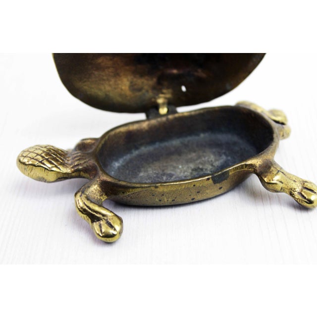 Vintage Brass Turtle Ashtray, 1960s For Sale - Image 3 of 8