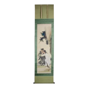 Early 20th Century Japanese Scroll of Cold Mountain and Pickup