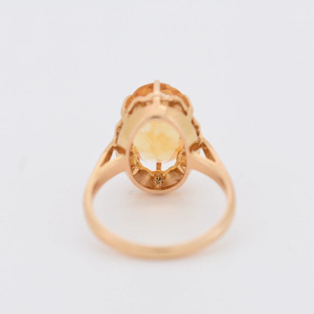 Vintage Gold and Citrine Ring, Size 5.75 For Sale - Image 4 of 5