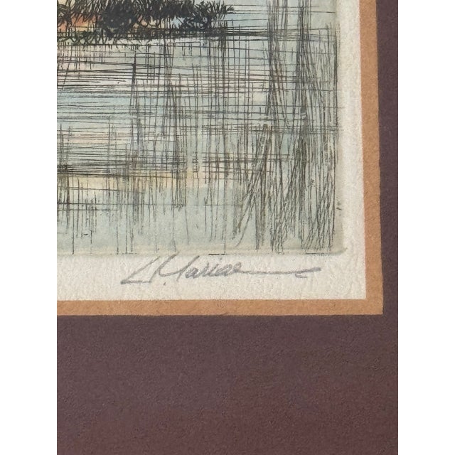 Contemporary Signed & Numbered L. Mariae Landscape Etching – Framed Limited Edition Print (12.75” X 15.5”) For Sale - Image 3 of 12