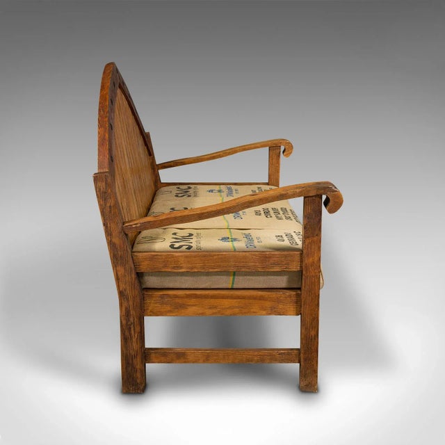 1950s Large Vintage Scandinavian Pitch Pine Bench For Sale - Image 11 of 11