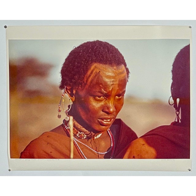 Carol Beckwith, Rare Vintage Color C Print Photograph African Maasai Warrior Chromogenic Photo, 1979 For Sale - Image 4 of 9