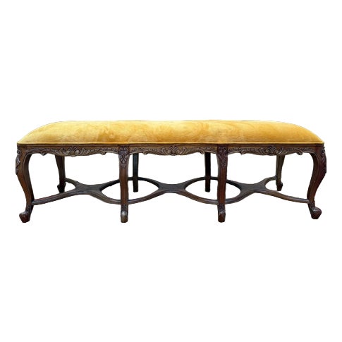 Large Louis XV Regency Style Cross-Bench Seat For Sale