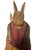 1980s Arthur Court Handcarved Folkart Rabbit Wall Hook Coat Holder For Sale - Image 10 of 10