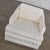 Mid-Century Modern Off White Tone on Tone Stripe Lounge Chair on Rolling Casters For Sale - Image 4 of 13