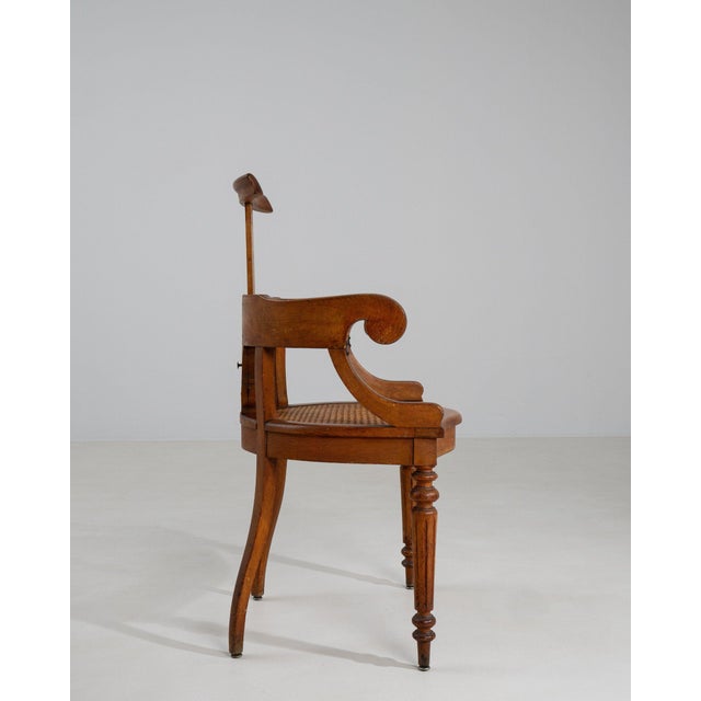 Mid 20th Century France Louis XVI Brown Wood Armchair For Sale In Greensboro - Image 6 of 11